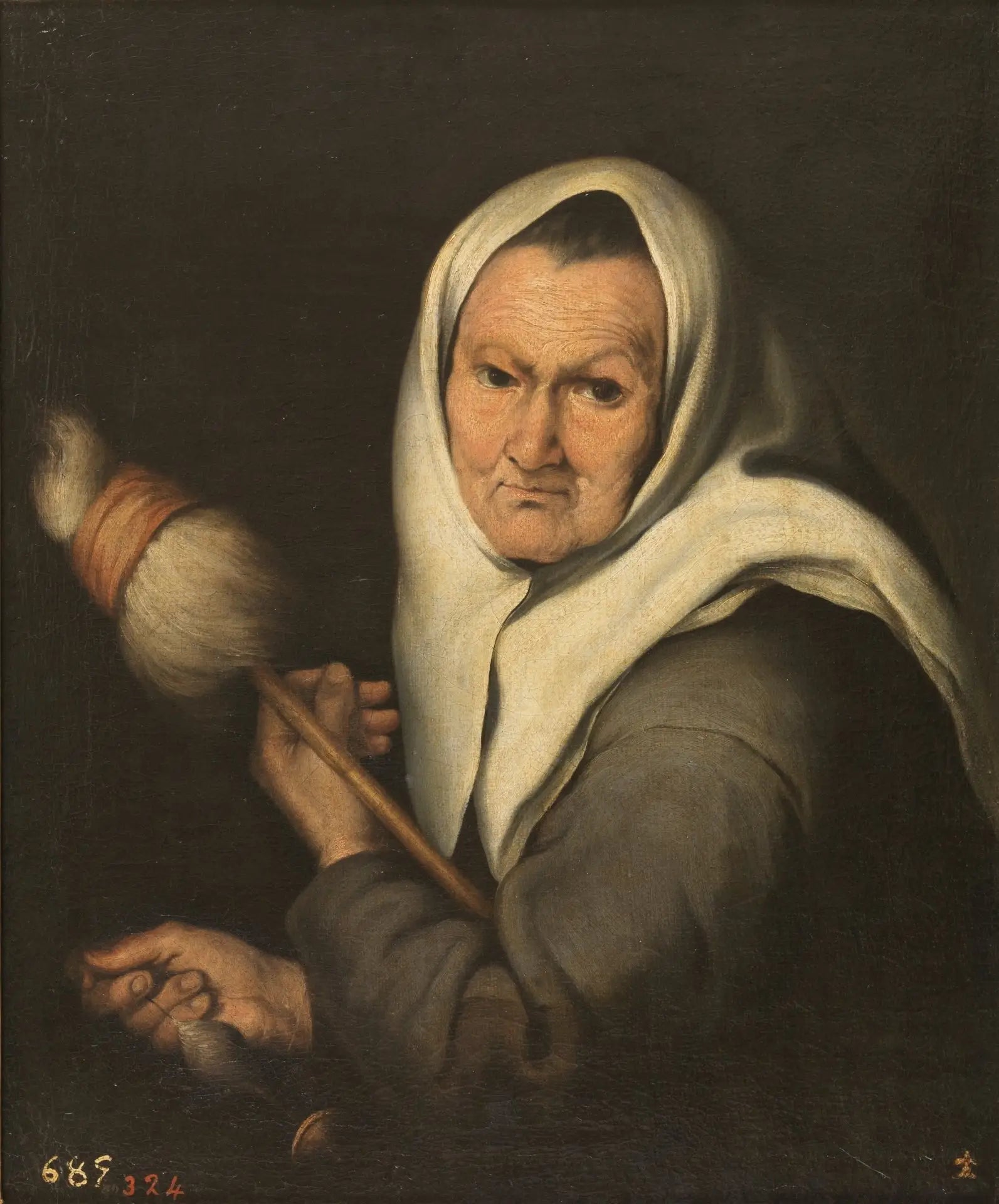 Une vieille femme qui file. - Bartolomé Esteban Murillo - Alpha Reproduction