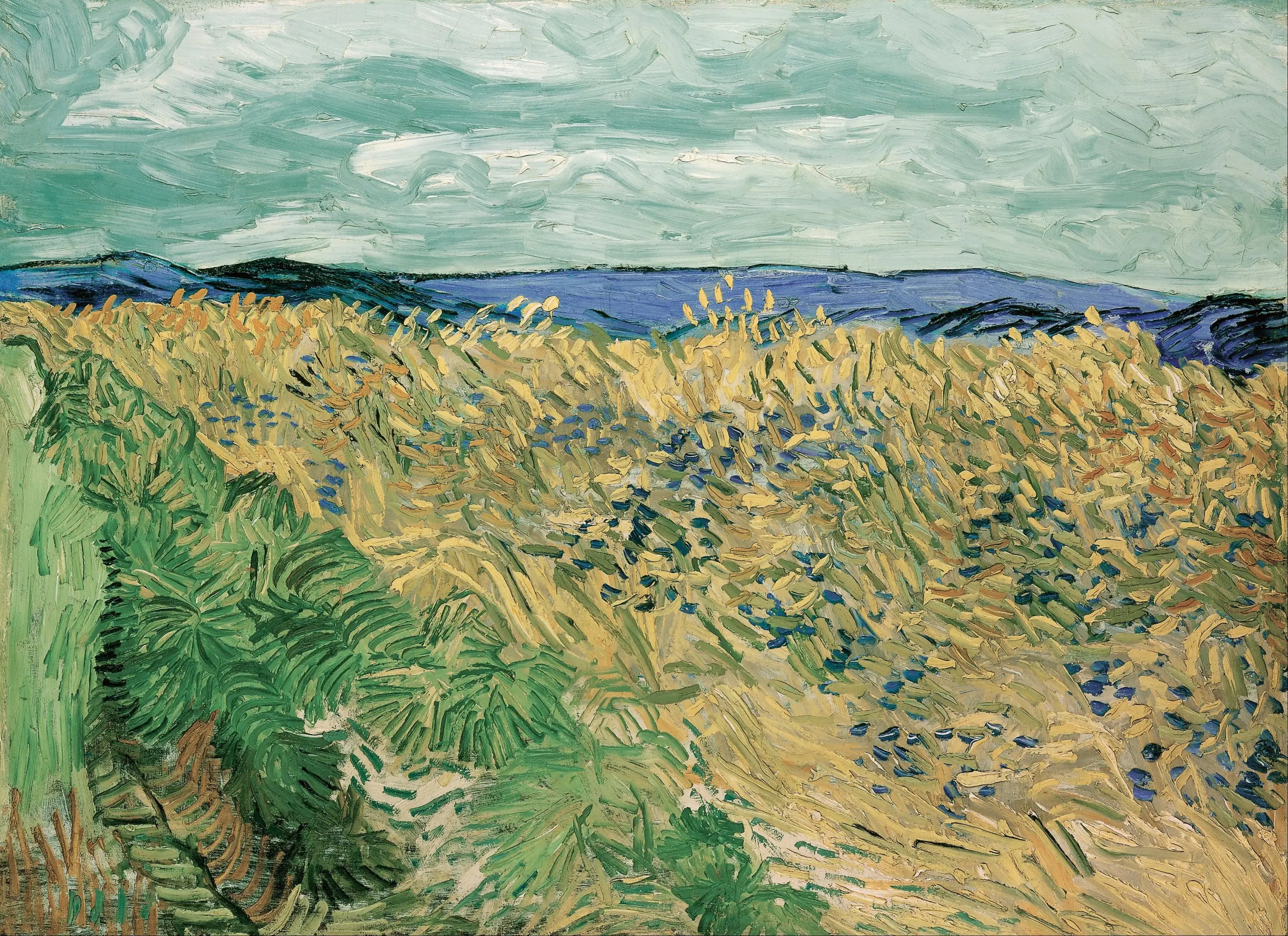 Reproduction du tableau « Champ de blé aux bleuets - Vincent van Gogh » par Alpha Reproduction en peinture à l’huile
