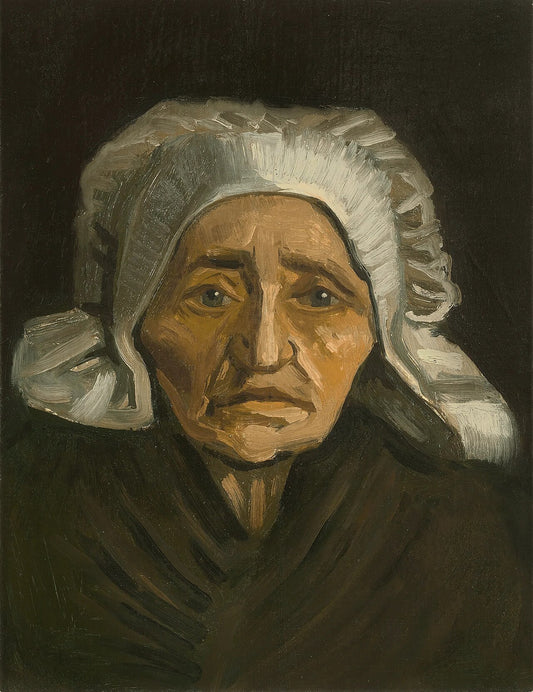 👵 Bondehode med hvit hodeplagg – Vincent van Gogh (1884)