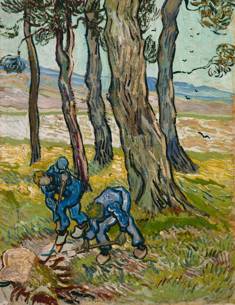 To gravrøtter blant trærne / Gravrøttene - Vincent van Gogh
