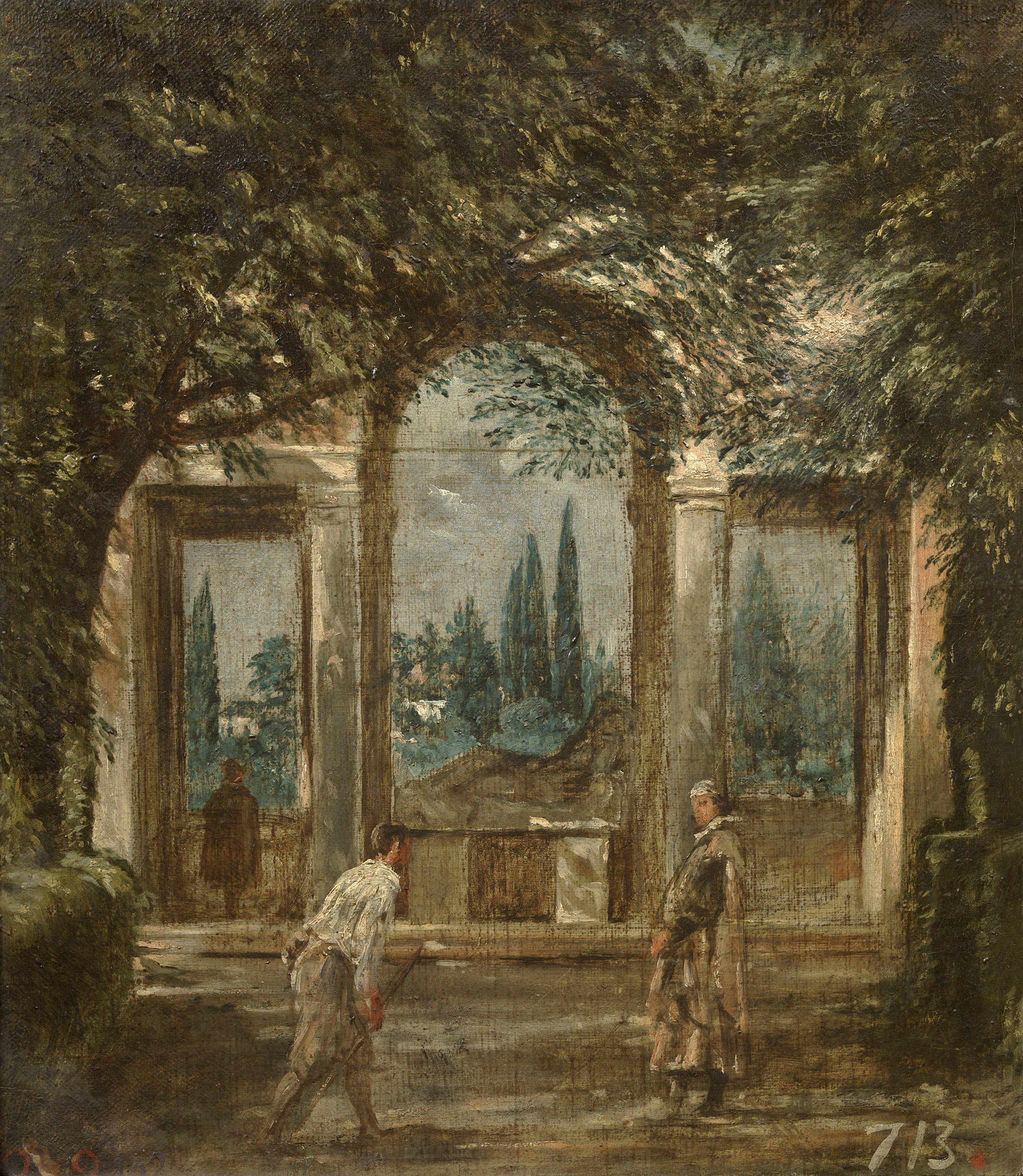 Vue du jardin de la villa Médicis à Rome - Diego Velázquez