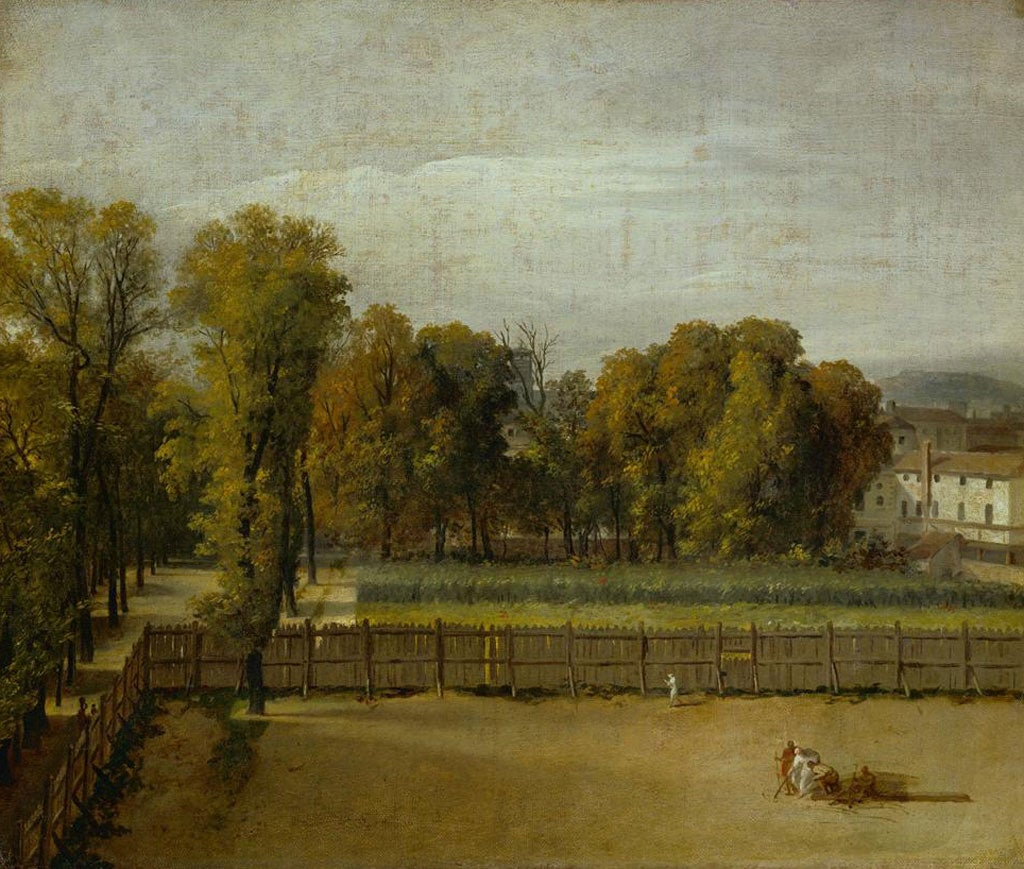 Reproduction du tableau « Vue du jardin du Luxembourg à Paris - Jacques-Louis David » par Alpha Reproduction en peinture à l’huile