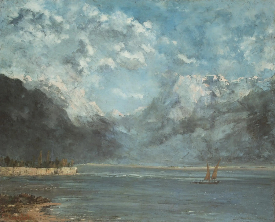 Utsikt over Genfersjøen - Gustave Courbet