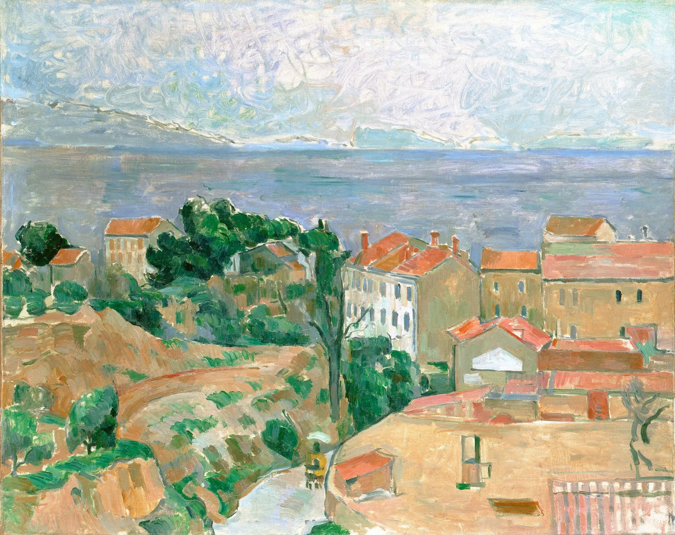 Reproduction du tableau « Vue sur l'Estaque - Paul Cézanne » par Alpha Reproduction en peinture à l’huile