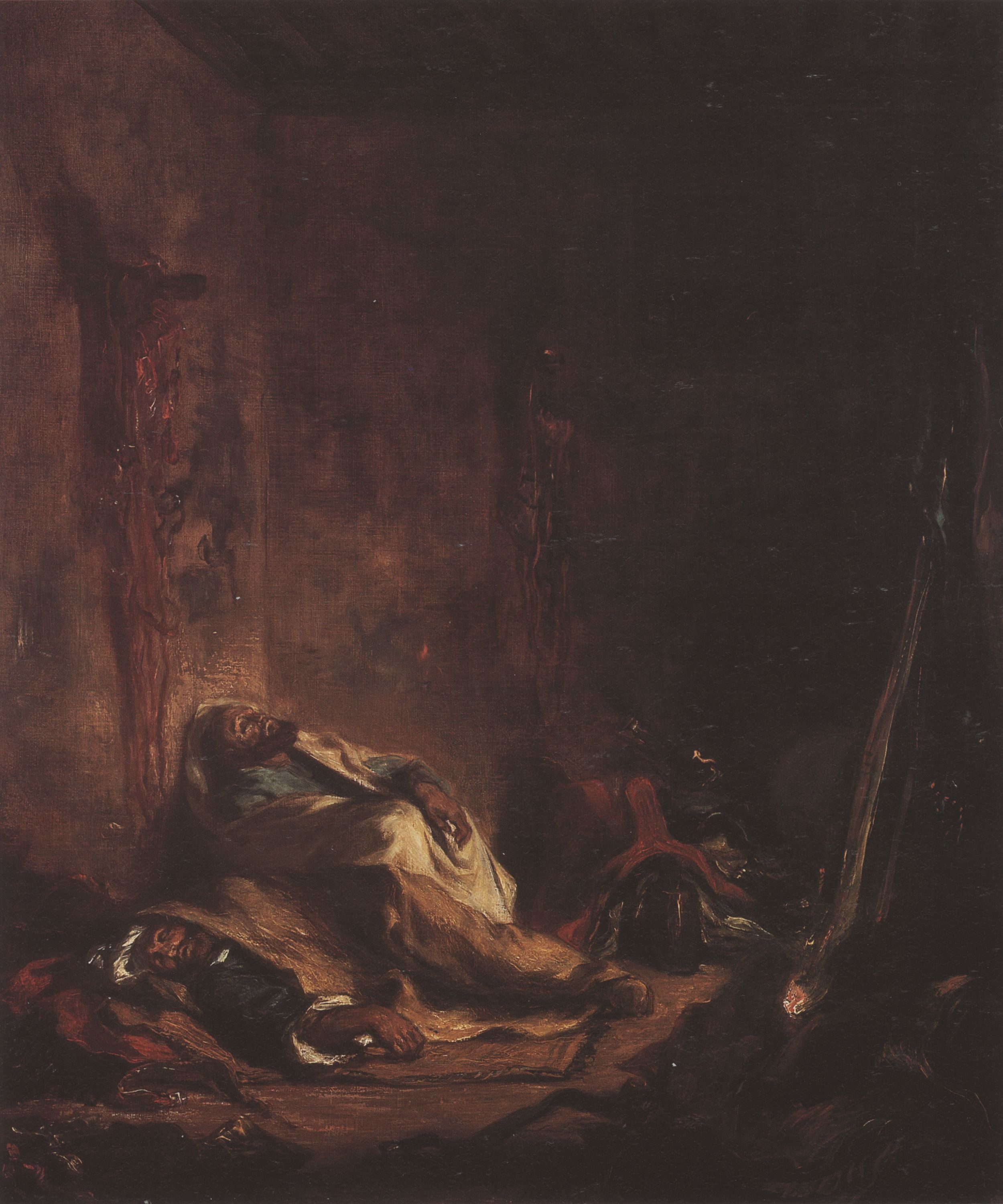 Reproduction du tableau « Corps de garde à Meknès - Eugène Delacroix » par Alpha Reproduction en peinture à l’huile