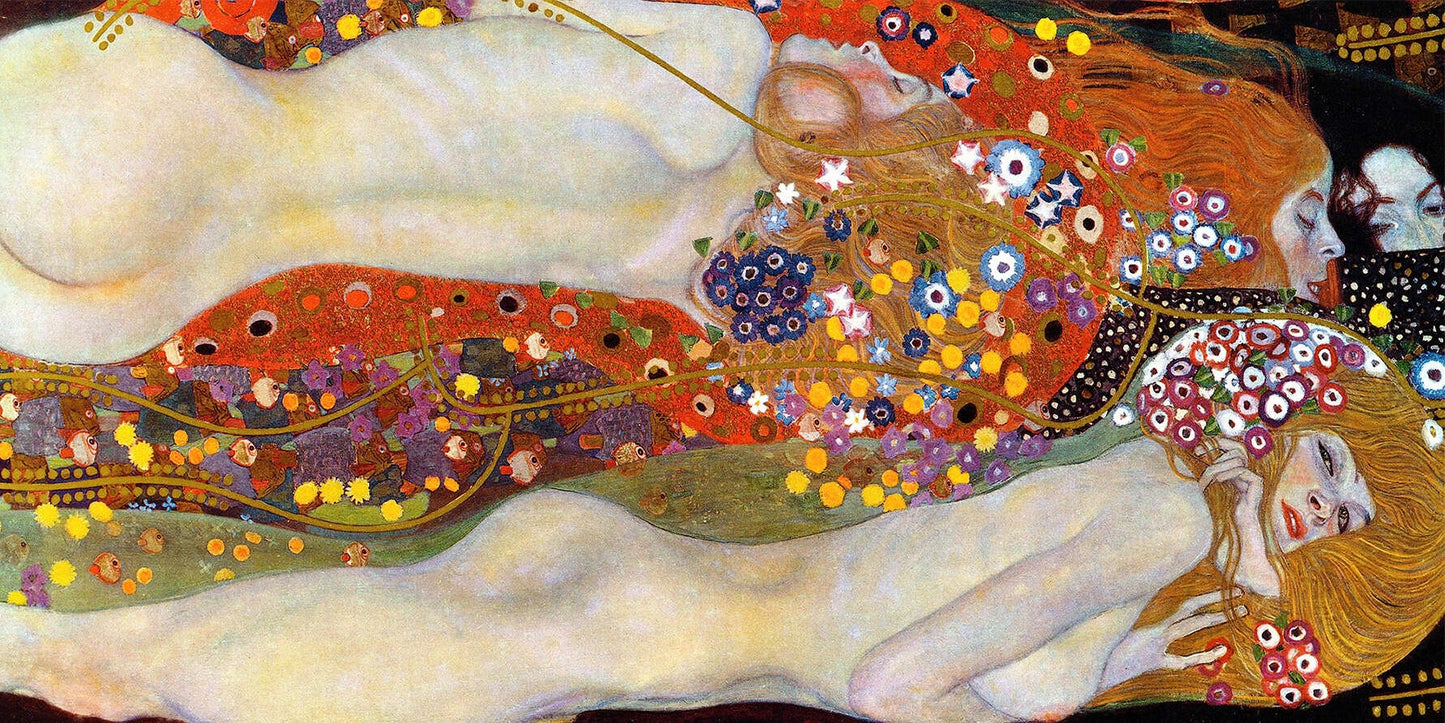 🐍✨ Vannslanger – Gustav Klimt (ca. 1904–1907)