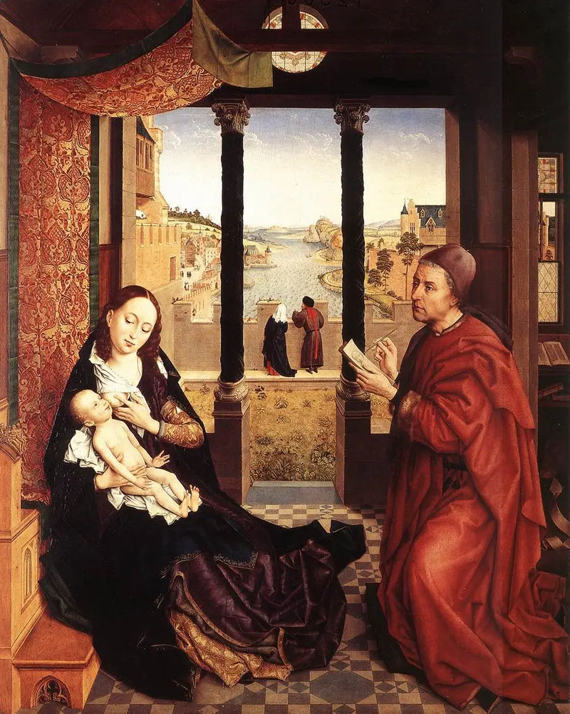 Saint Luc som tegner portrettet av Madonaen - Rogier van der Weyden