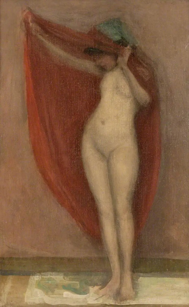 Reproduction du tableau « Rose et vert : Une étude - James Abbott McNeill Whistler » par Alpha Reproduction en peinture à l’huile