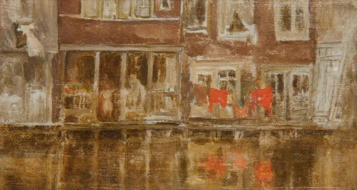 Reproduction du tableau « Le canal d'Amsterdam - James Abbott McNeill Whistler » par Alpha Reproduction en peinture à l’huile