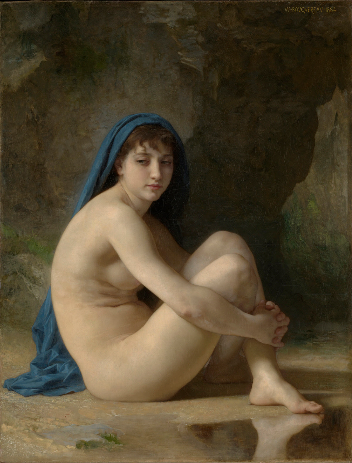 Sittende badende - Bouguereau
