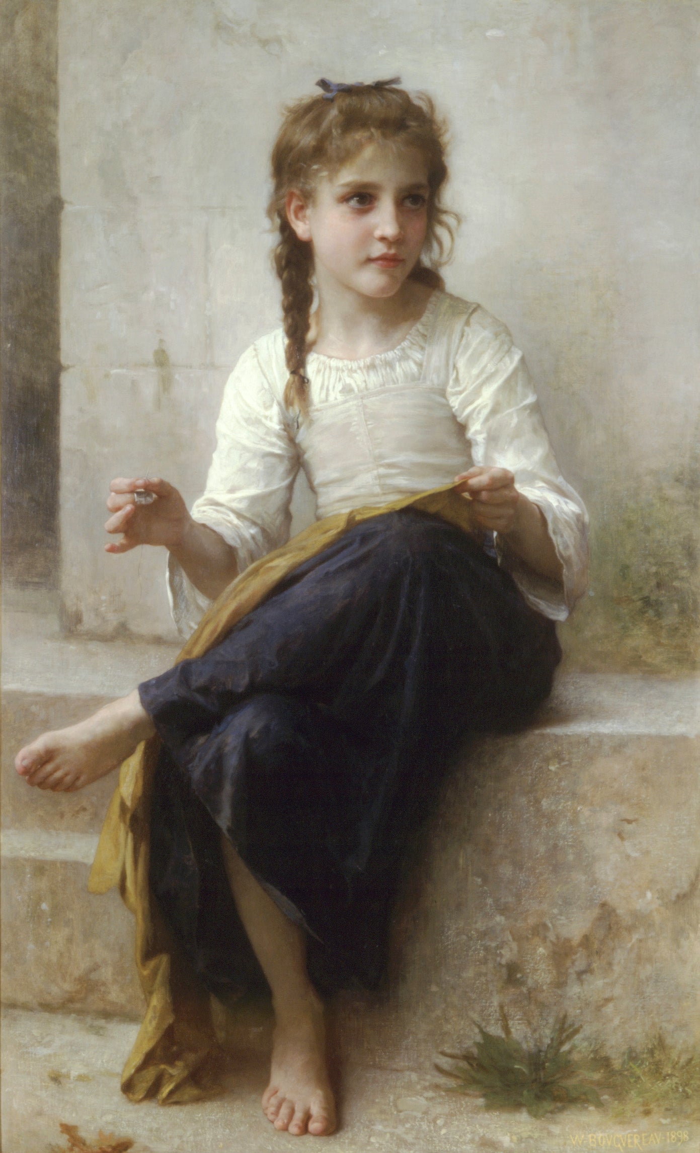 Reproduction du tableau « La couturière - Bouguereau » par Alpha Reproduction en peinture à l’huile