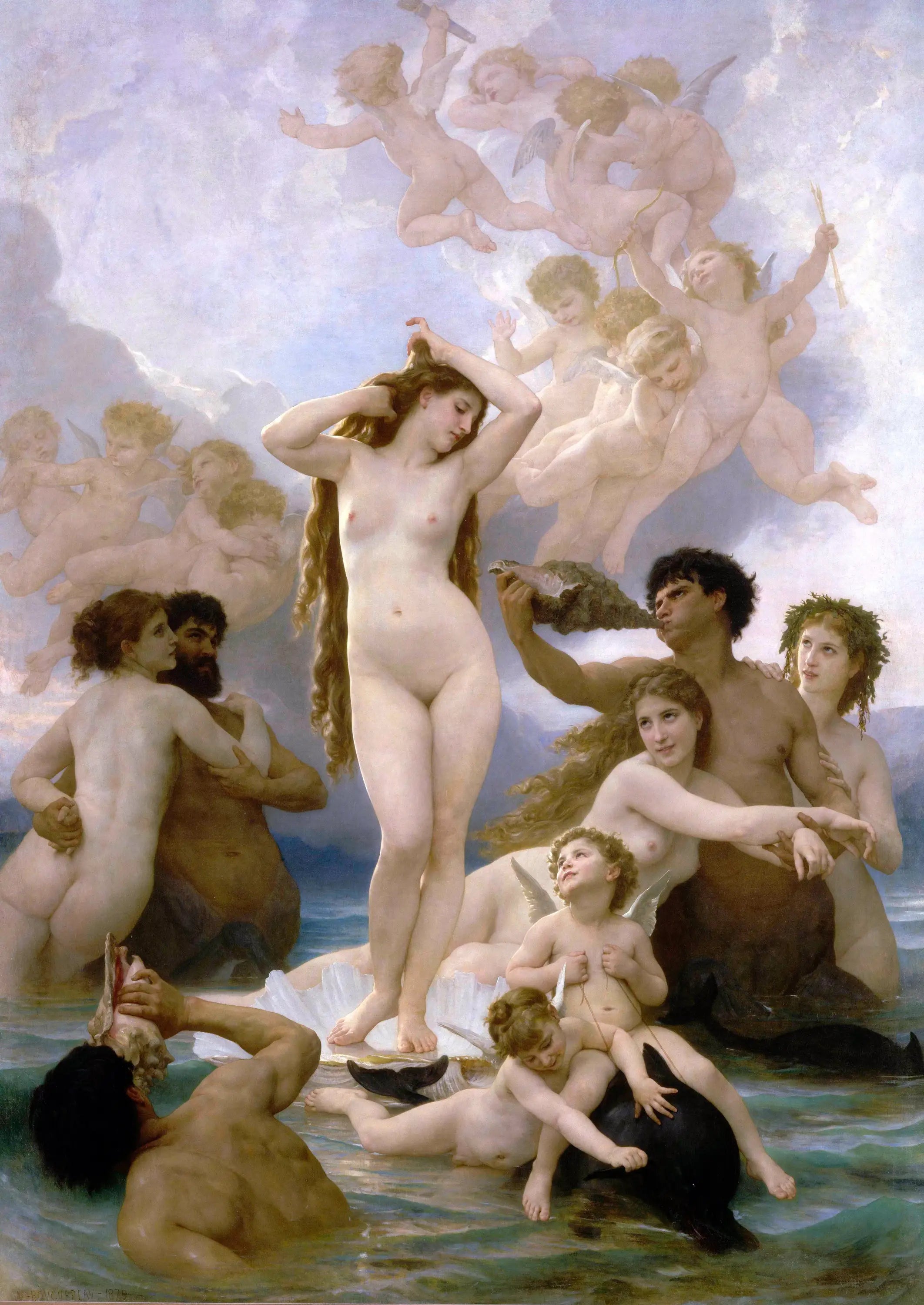 Reproduction du tableau « La Naissance de Vénus - Bouguereau » par Alpha Reproduction en peinture à l’huile