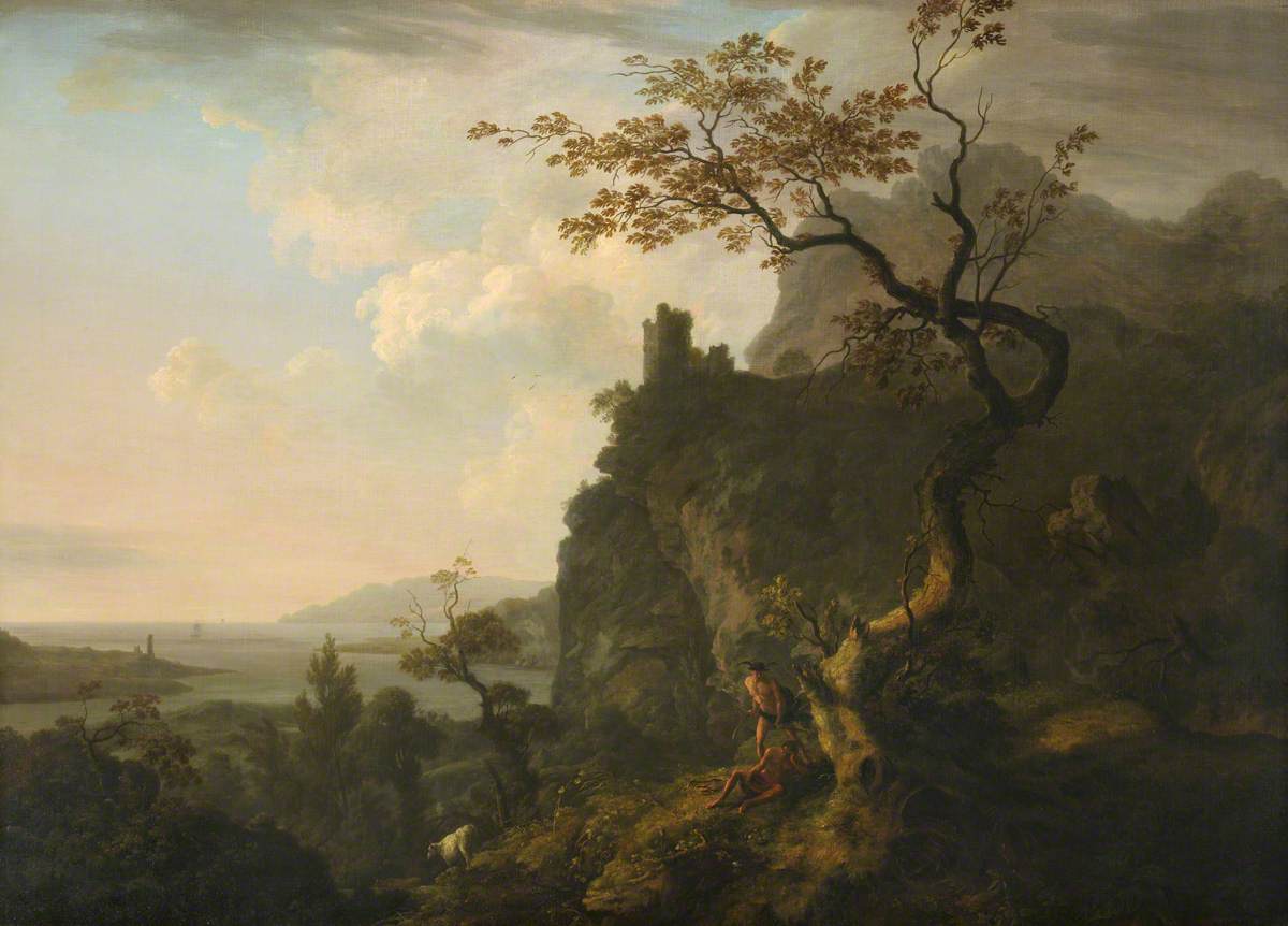 Paysage du soir avec Mercure et Argus, William Ashford, 1777
