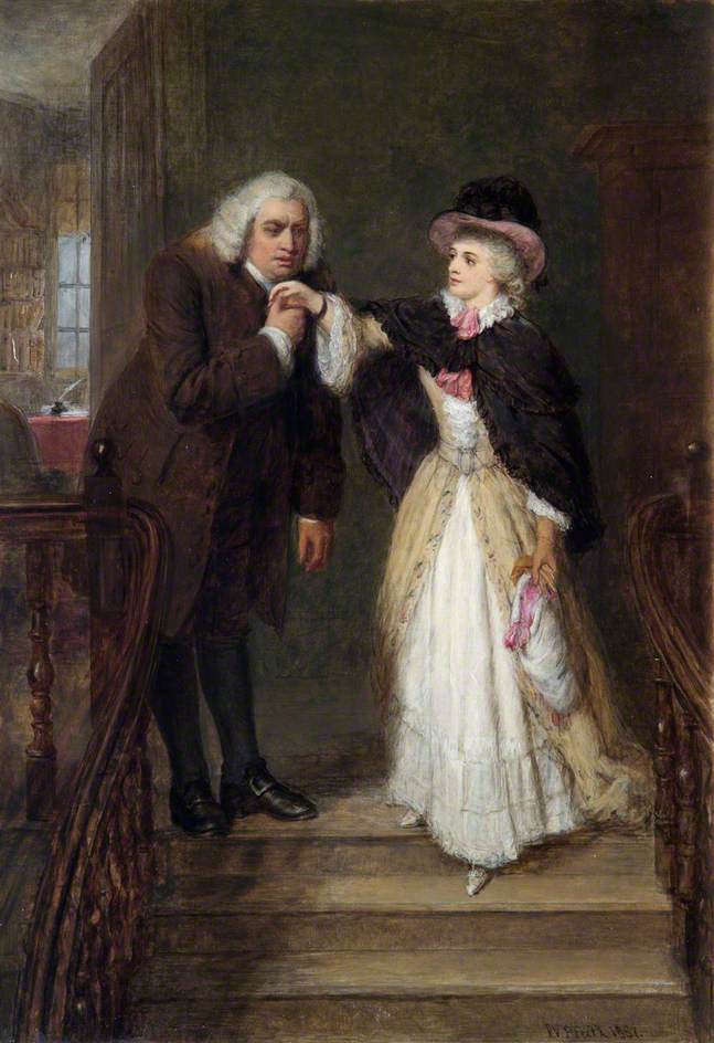 Le docteur Johnson (1709-1784) et Mme Siddons (1755-1831), à Bolt Court - William Powell Frith