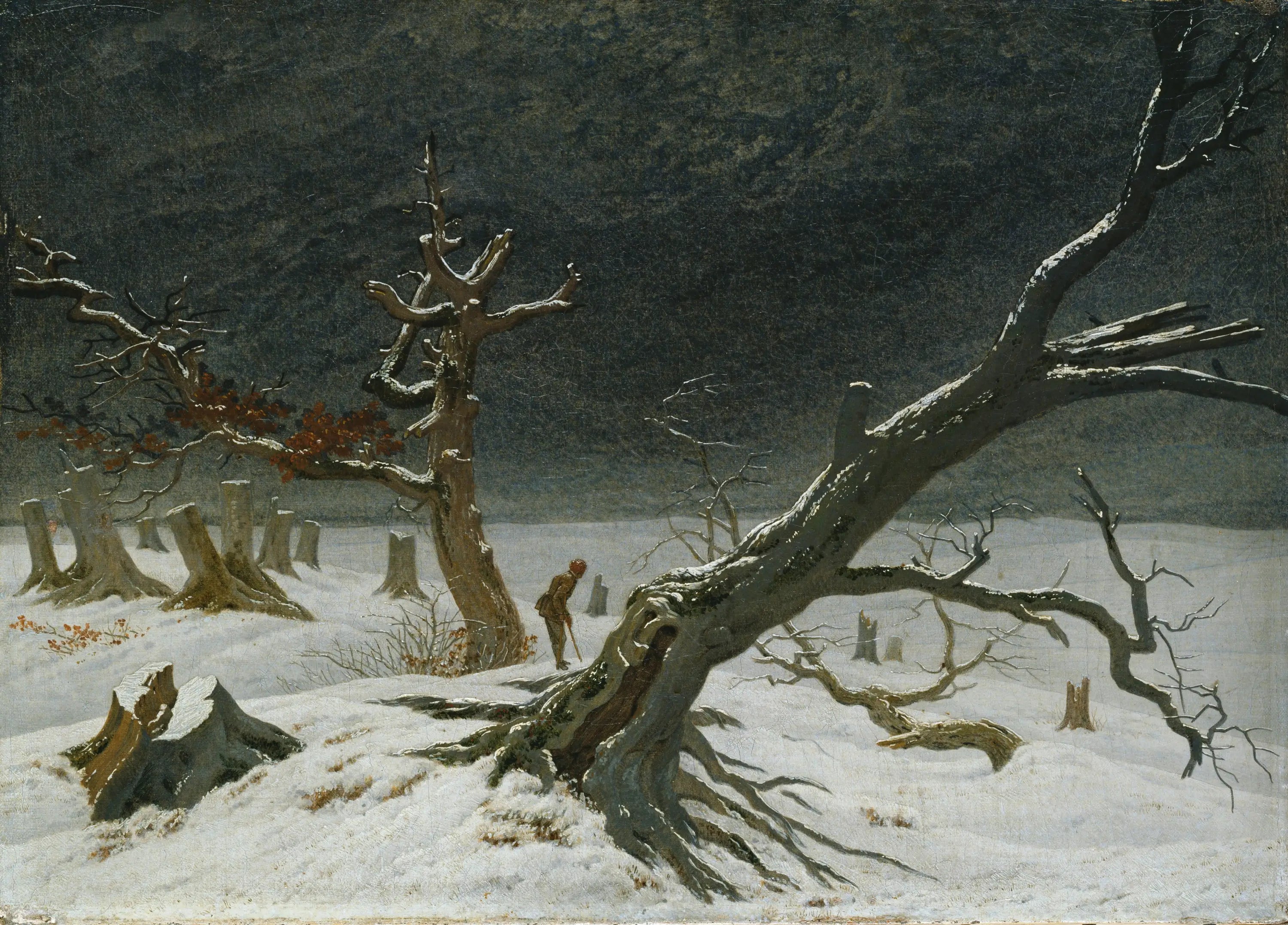 Reproduction du tableau « Paysage d'hiver - Caspar David Friedrich » par Alpha Reproduction en peinture à l’huile