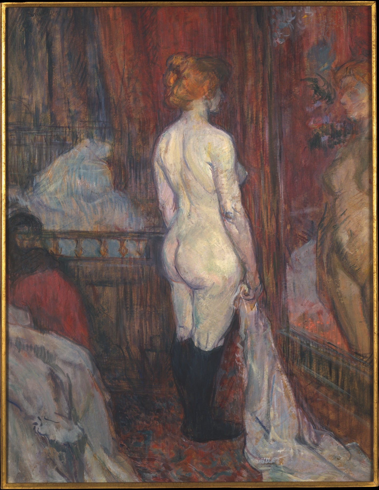 Reproduction du tableau « Femme devant un miroir - Henri de Toulouse-Lautrec » par Alpha Reproduction en peinture à l’huile