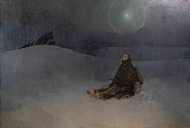 Kvinne i ørkenen - Alphonse Mucha