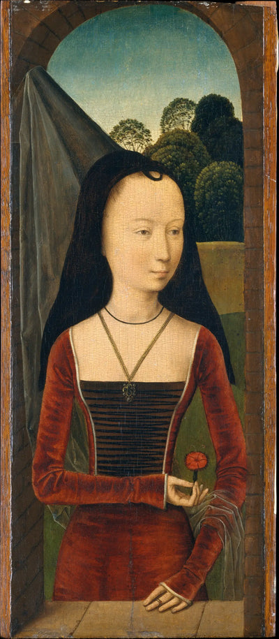 Jeune femme avec un rose - Hans Memling - Alpha Reproduction