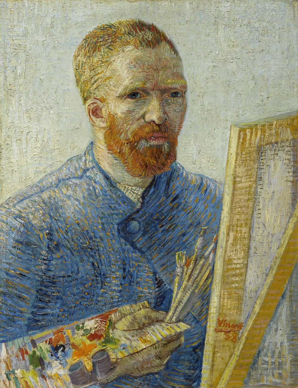 Reproduction du tableau « Autoportrait en peintre - Vincent van Gogh » par Alpha Reproduction en peinture à l’huile