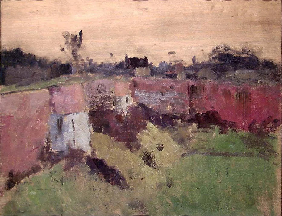 À l'extérieur des remparts de Montreuil - Frits Thaulow image 1 tableau peint à l’huile sur toile