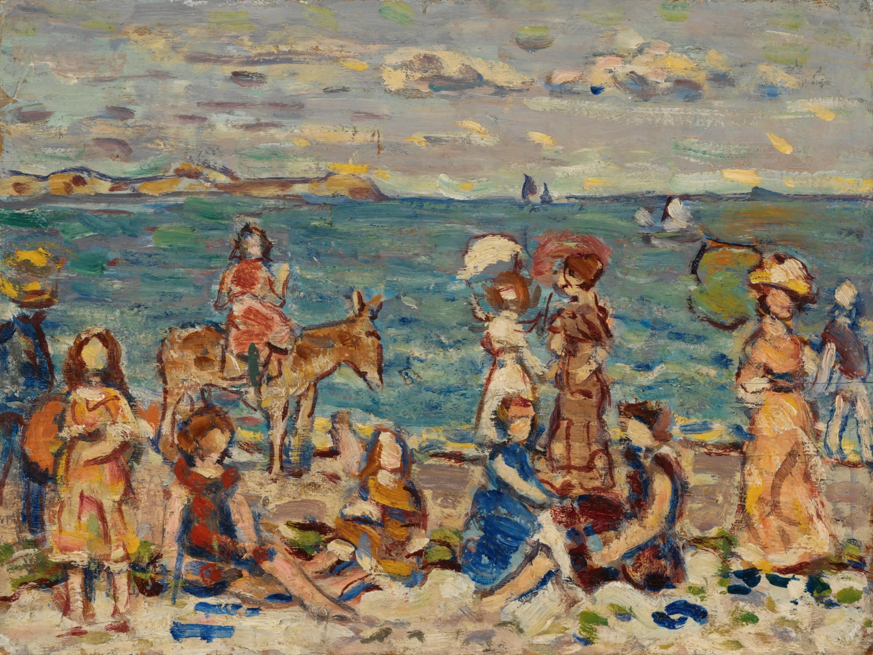 À la plage - Maurice Prendergast image 1 reproduction artisanale de tableau