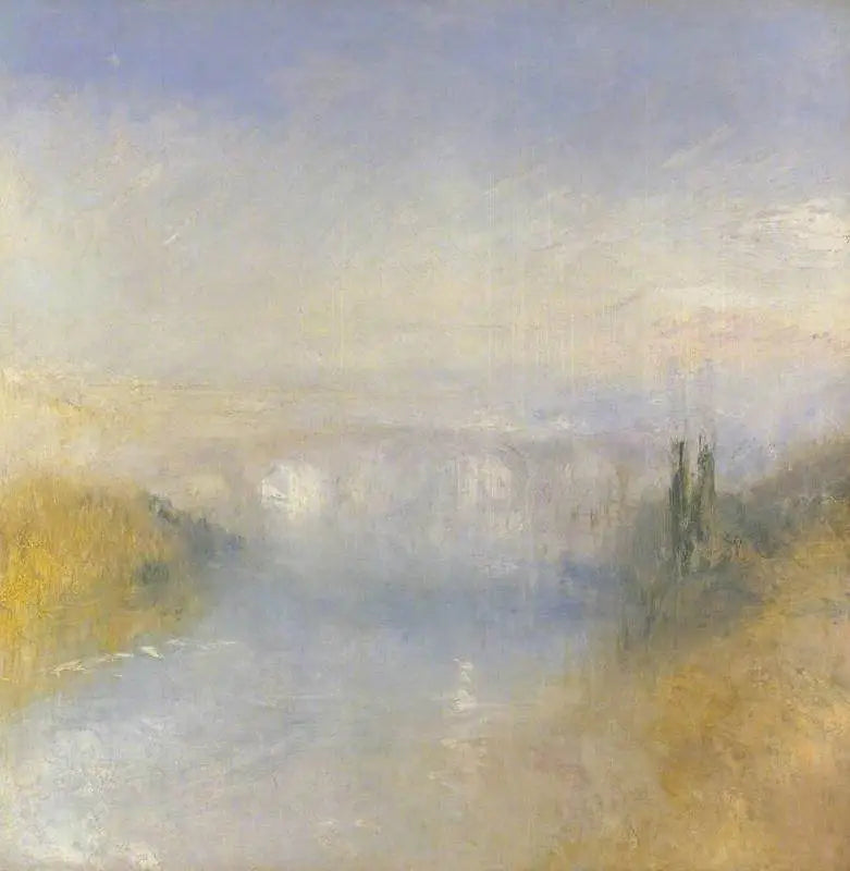 En elv sett fra en høyde - J. M. W. Turner