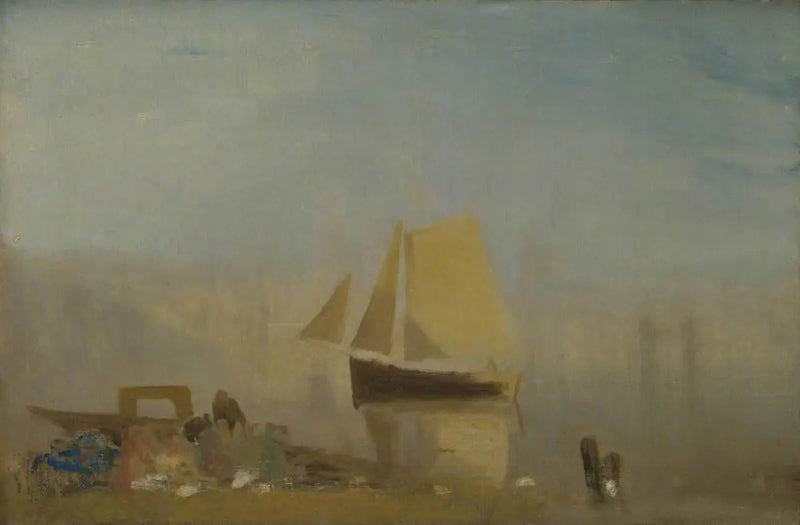 En seilbåt i Rouen - J. M. W. Turner
