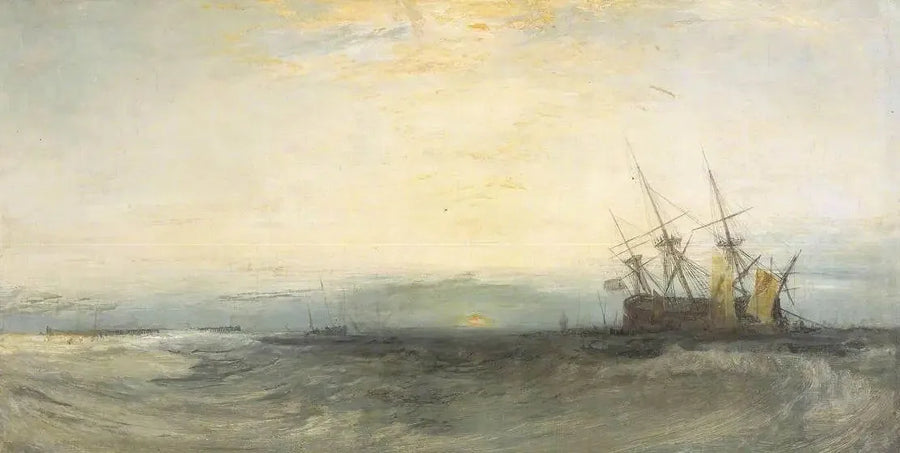 Et skip på grunn, Yarmouth; Prøve studie - J. M. W. Turner