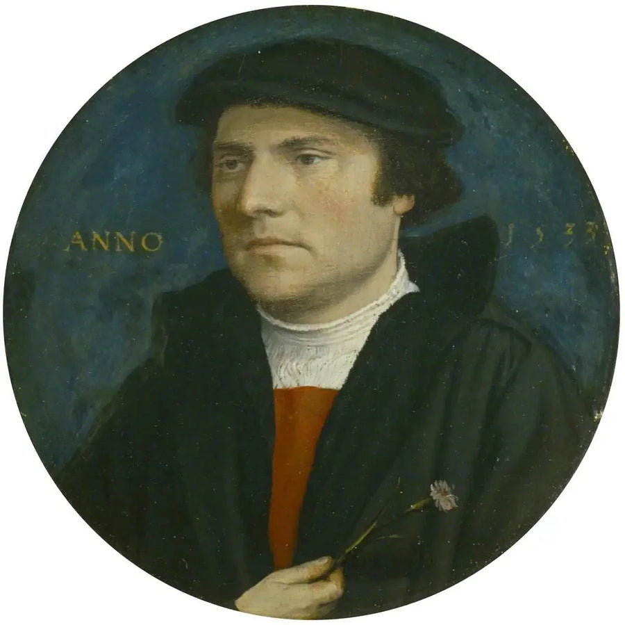 En ung mann med rosa - Hans Holbein den yngre