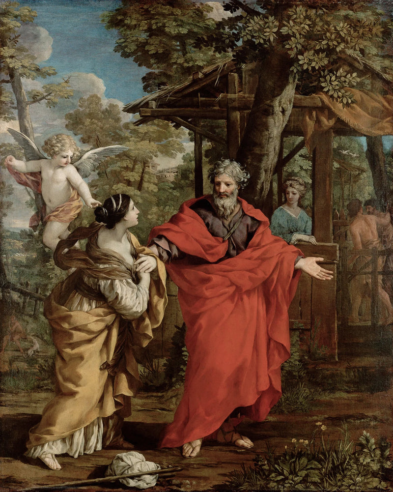 Abraham og Hagar - Pietro da Cortona