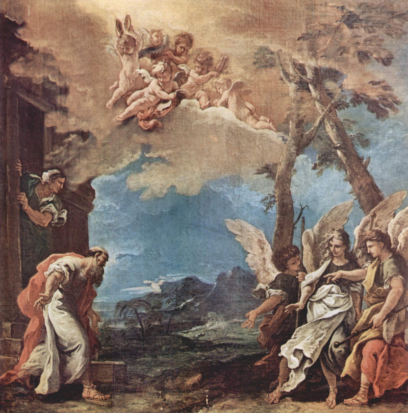 Abraham og de tre englene - Sebastiano Ricci