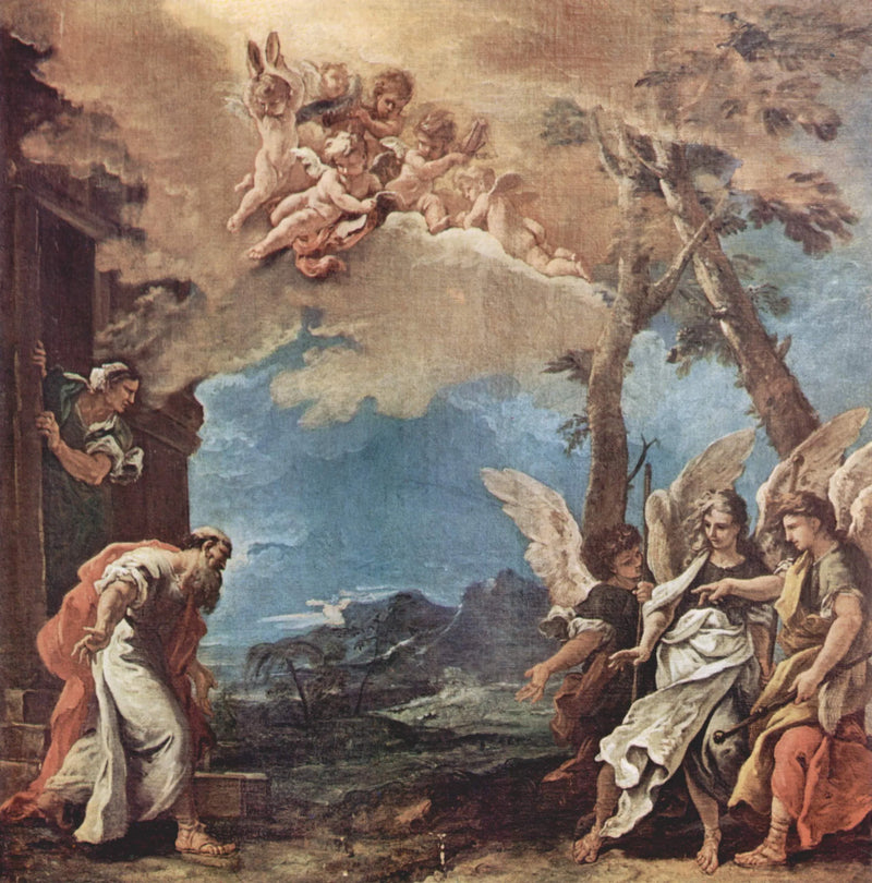 Abraham og de tre englene - Sebastiano Ricci