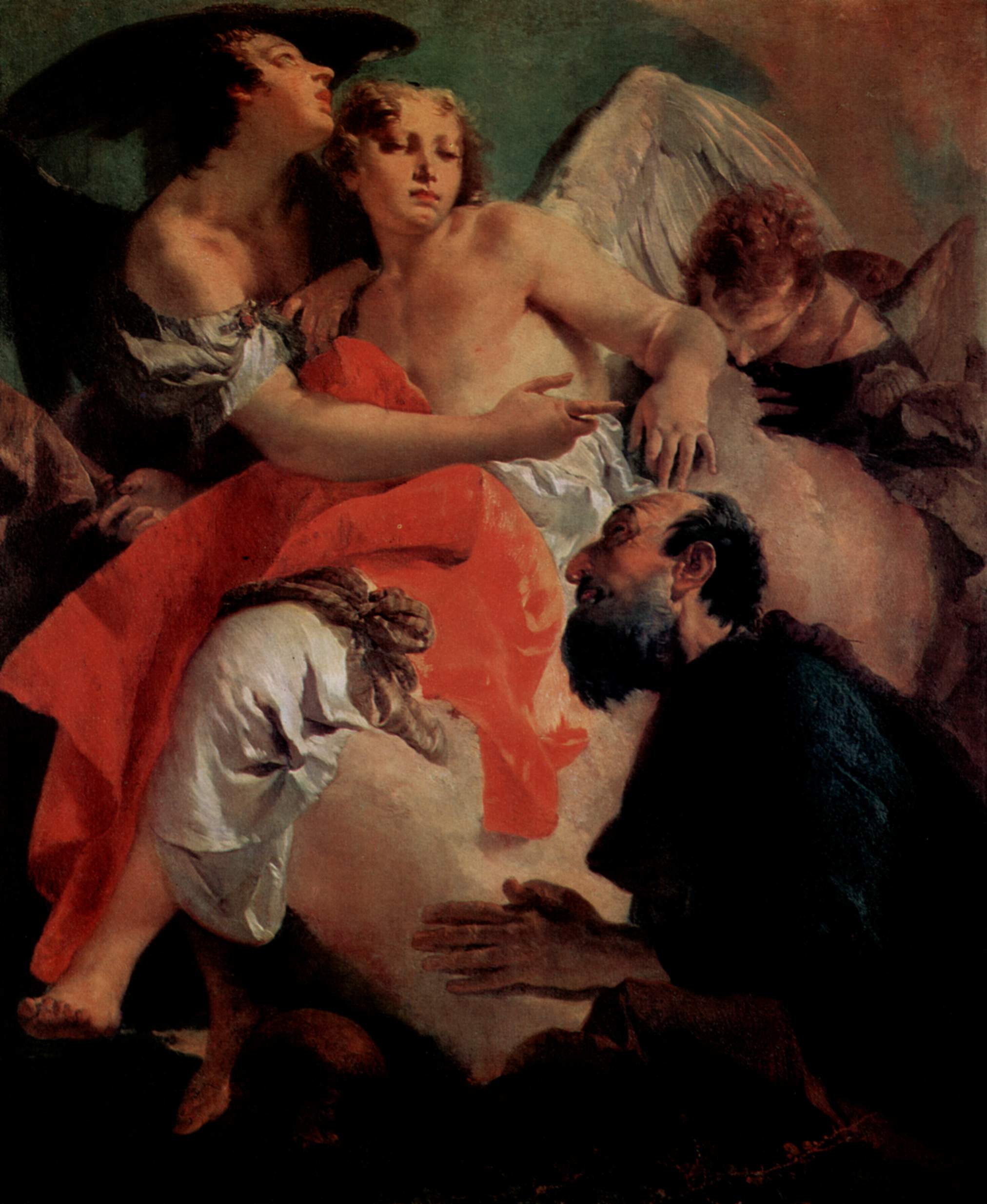 Abraham ber foran de tre englene - Giovanni Battista Tiepolo
