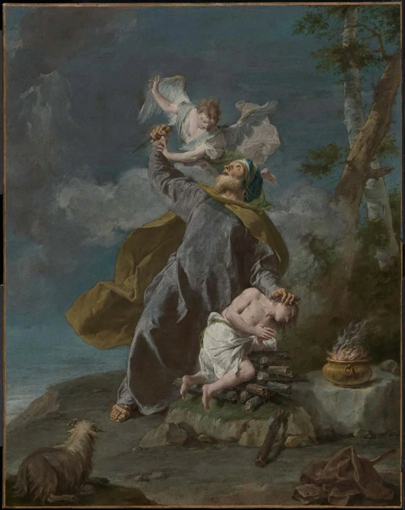 Abraham ofrer sin sønn Isak - Giovanni Battista Pittoni