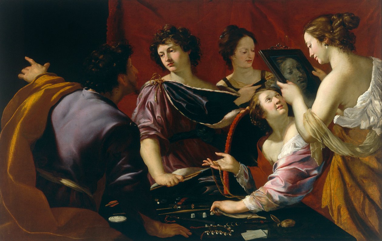 Achille a Sciro - Simon Vouet image 1 copie peinte à la main à l’huile