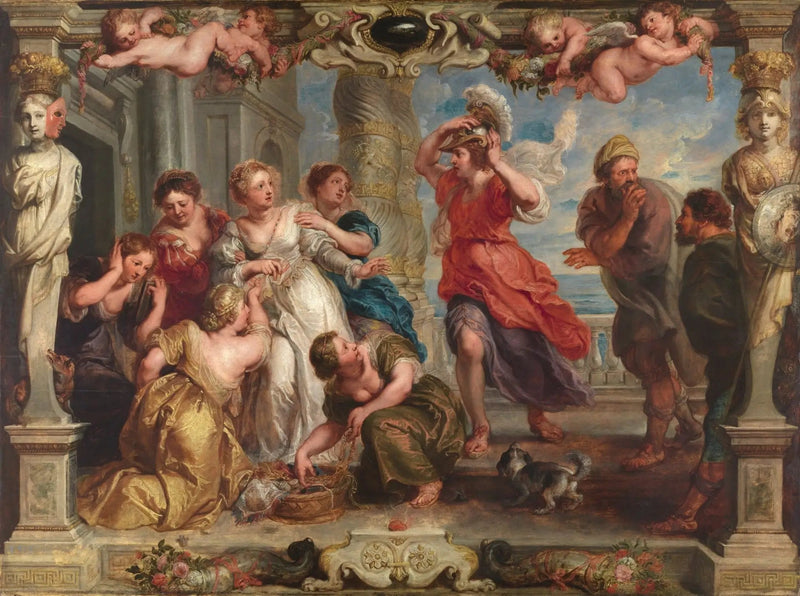 Achille oppdaget av Ulysses blant Lycomède-sønnene - Peter Paul Rubens