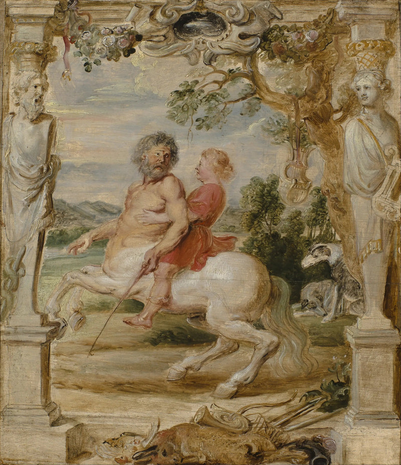 Achille oppdratt av kentauren Chiron - Peter Paul Rubens