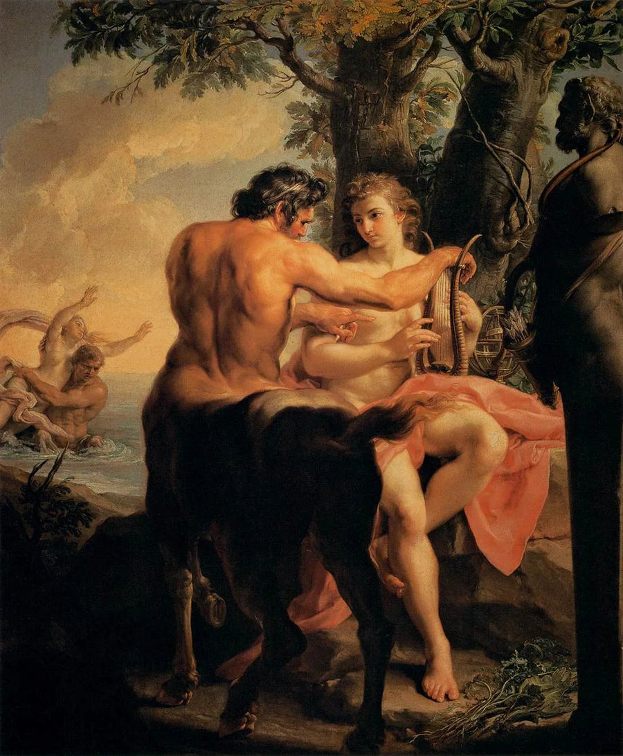 Achilles og Kentauren Chiron - Pompeo Batoni