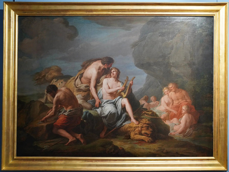 Achille lært i musikk av kentauren Chiron - Nicolas-Bernard Lépicié