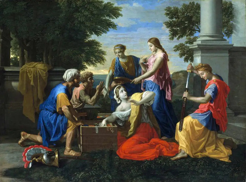 Achille blant kongedatteren Lycomède - Nicolas Poussin