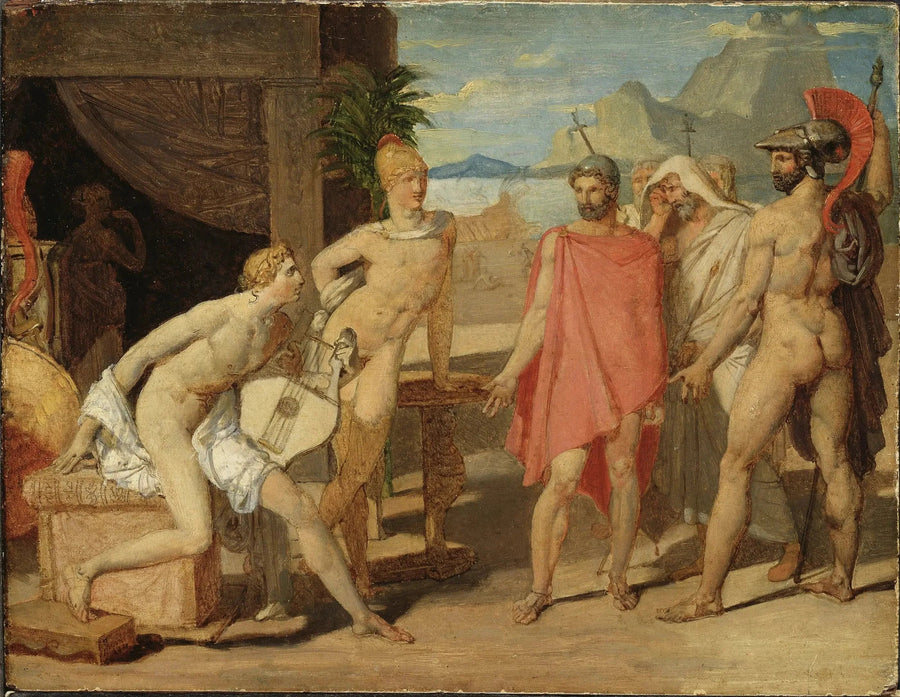 Achille som mottar ambassadørene fra Agamemnon - Jean-Auguste-Dominique Ingres