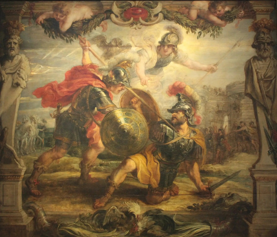 Achille vinner over Hektor - Peter Paul Rubens