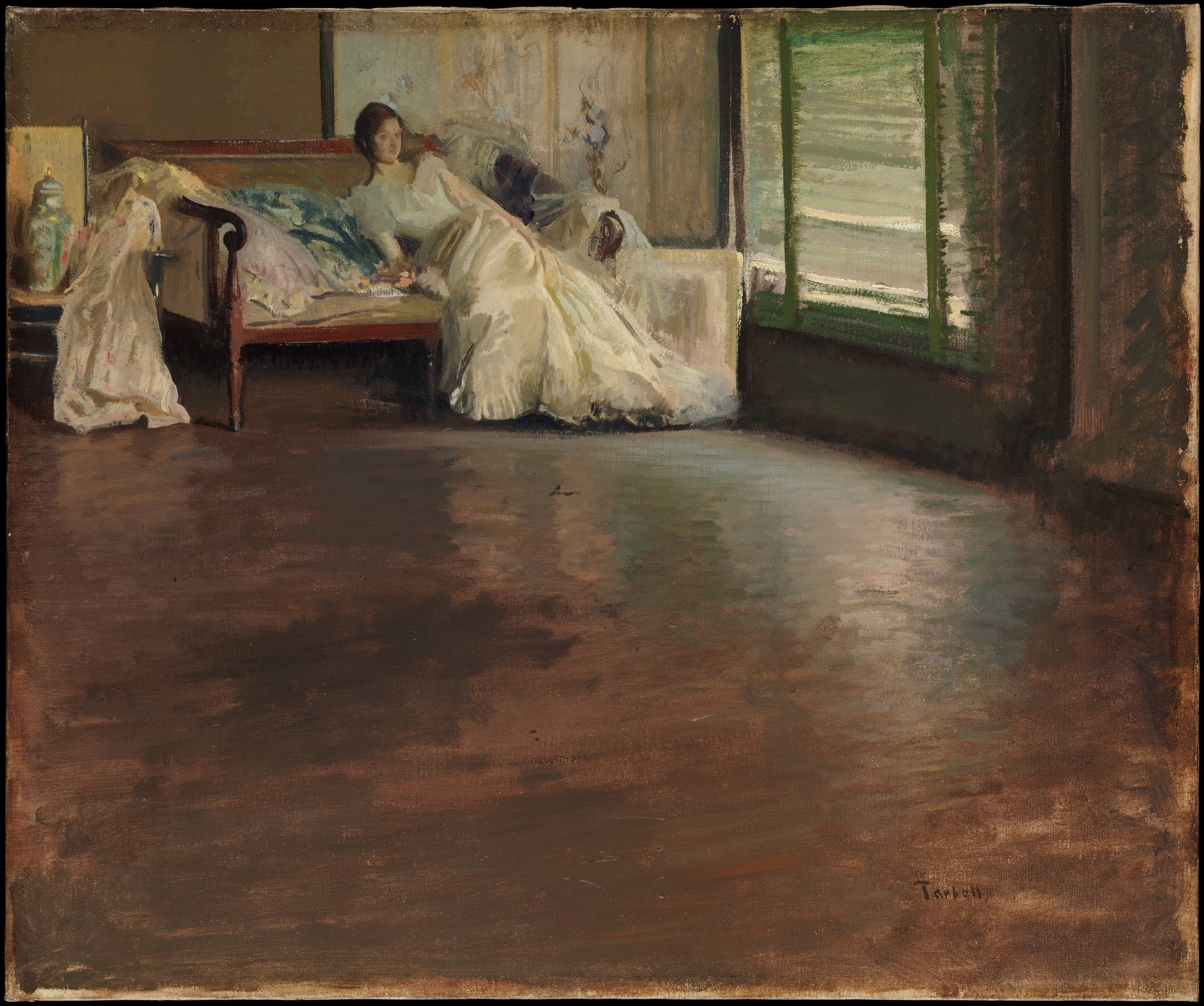 Across the Room - Edmund Charles Tarbell - Alpha Reproduction