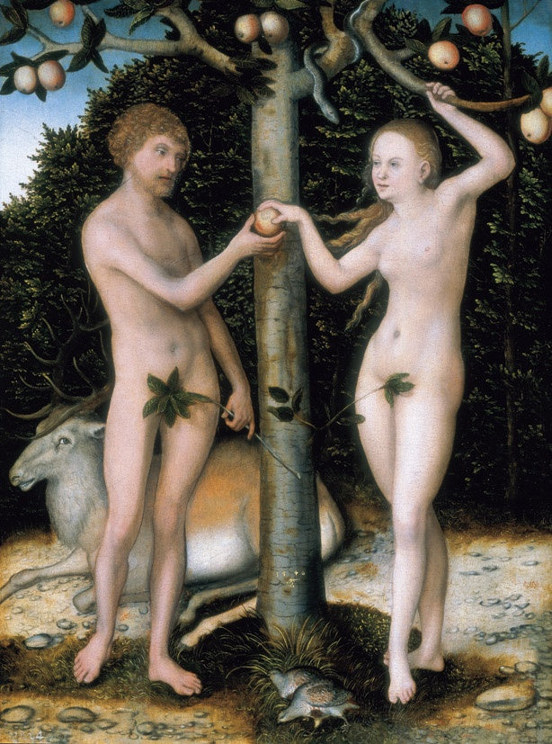 Adam og Eva - Menneskets fall - Lucas Cranach den eldre