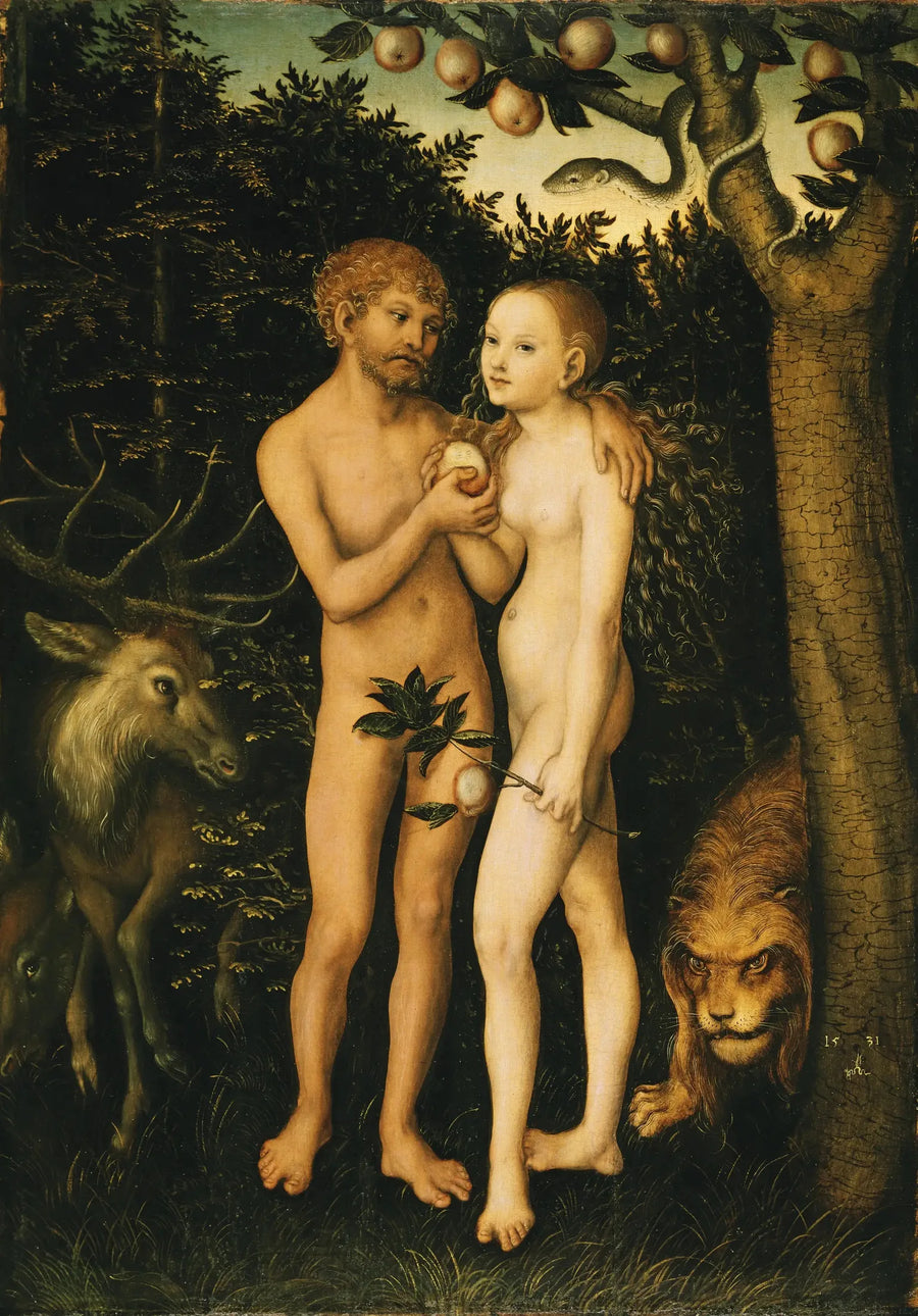 Adam og Eva - Lucas Cranach den eldre