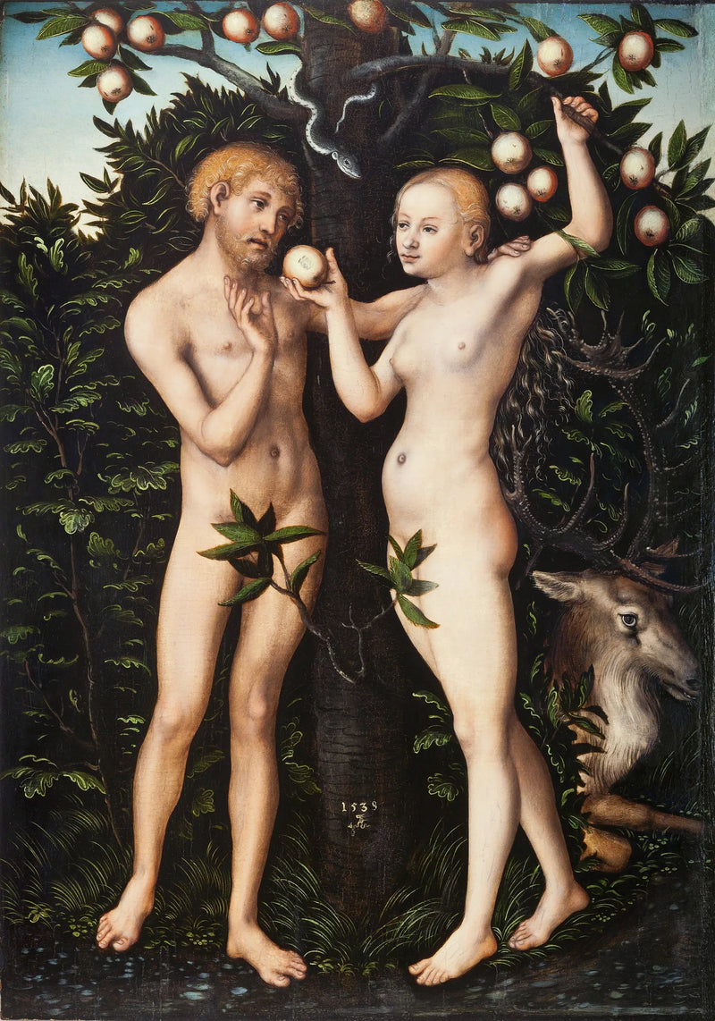 Adam og Eva - Lucas Cranach den eldre