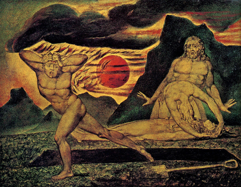 Adam og Eva finner Abels kropp - William Blake