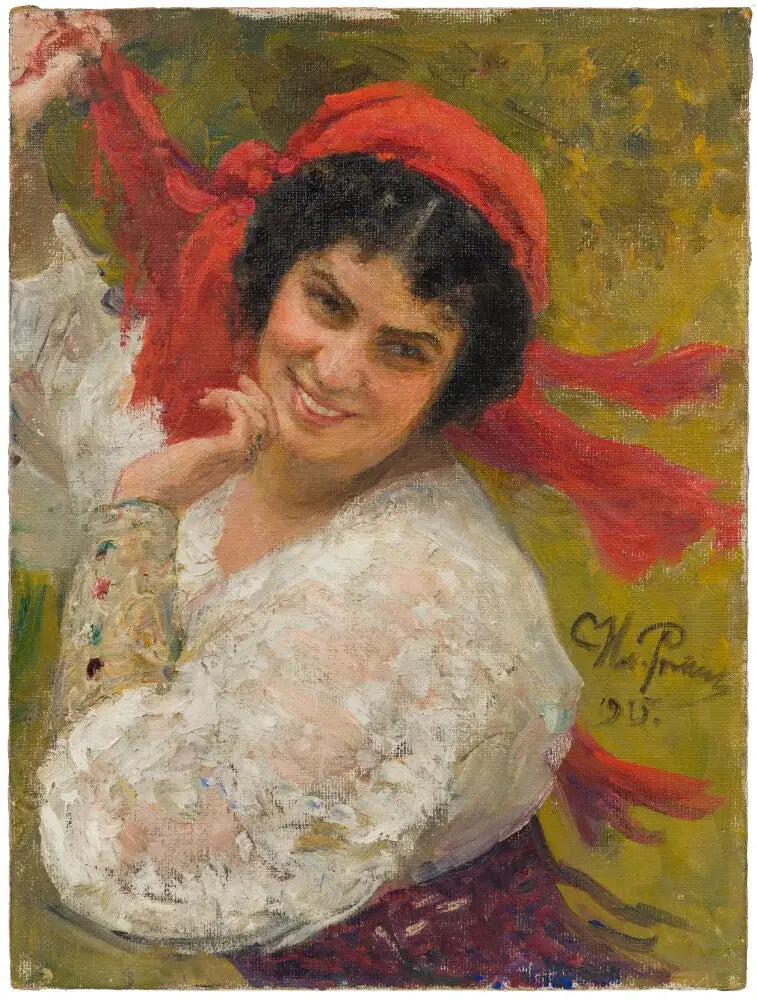 Adelaide von Skilondz, 1882-1969, operatør, pedagog, gave med Vladislav Skilondz - Ilya Repin