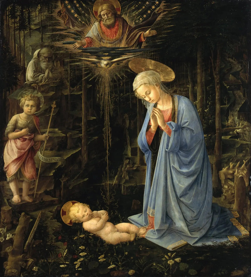 Tilbedelse i skogen - Fra Filippo Lippi