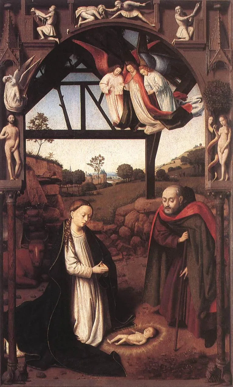 Barnets tilbedelse av Jesus - Petrus Christus